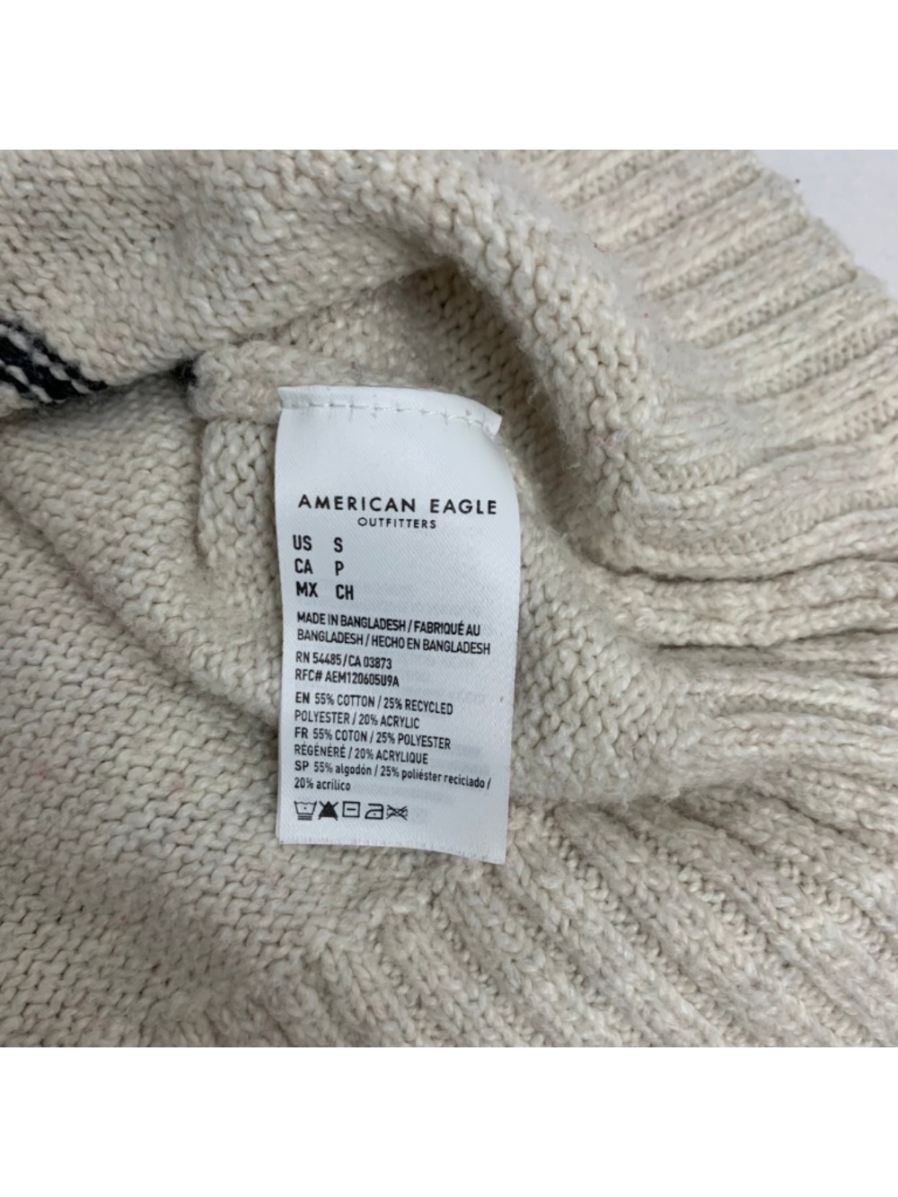 American Eagle X Peanuts Striped Snoopy Crewneck Sweater Women’s S Retro Preppy - Picture 8 of 9